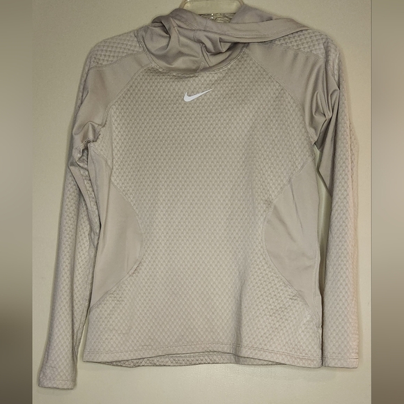 Nike Pro HyperWarm Athletic Top Womens M Lightweight Hoodie Running Workout - Picture 1 of 6